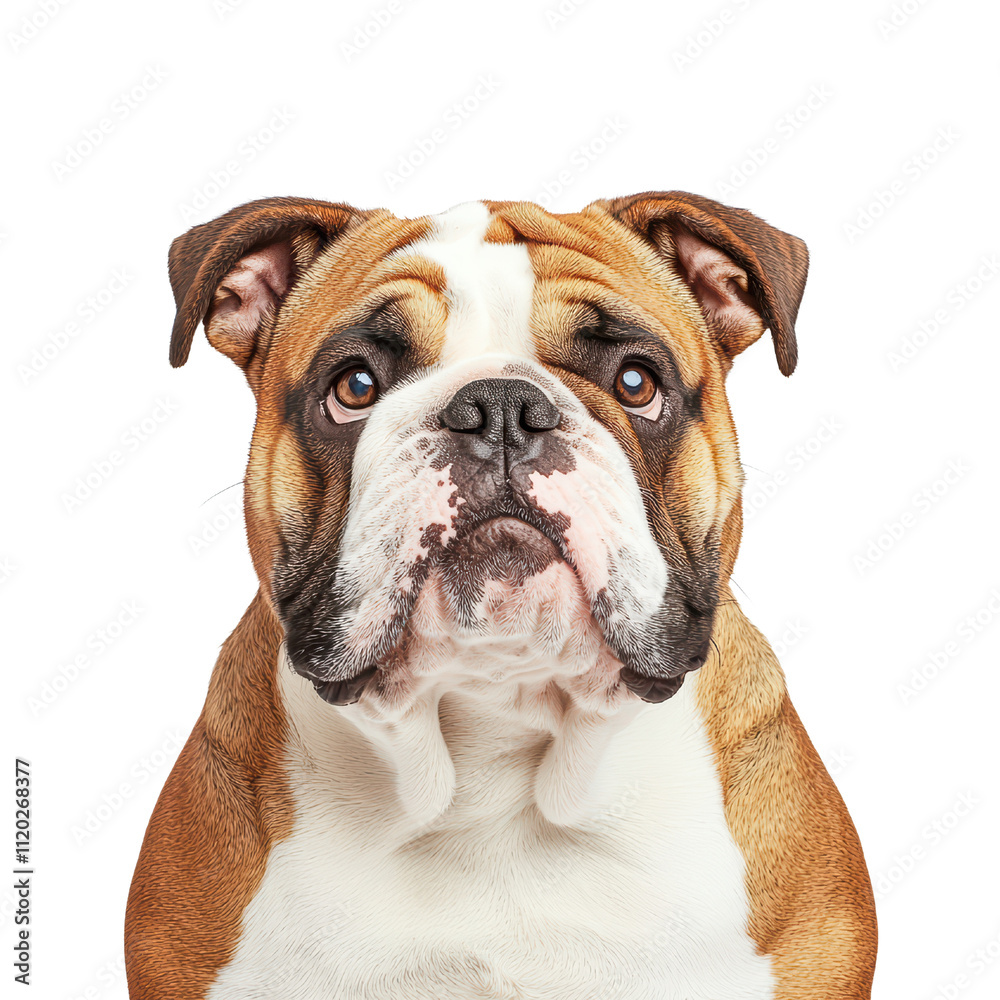 Bulldog with expressive eyes and strong build, showcasing its unique features and personality. This loyal companion is perfect for pet lovers. isolated on transparent background Bulldog with expressive eyes and strong build, showcasing its unique features and personality. This loyal companion is perfect for pet lovers. isolated on transparent background