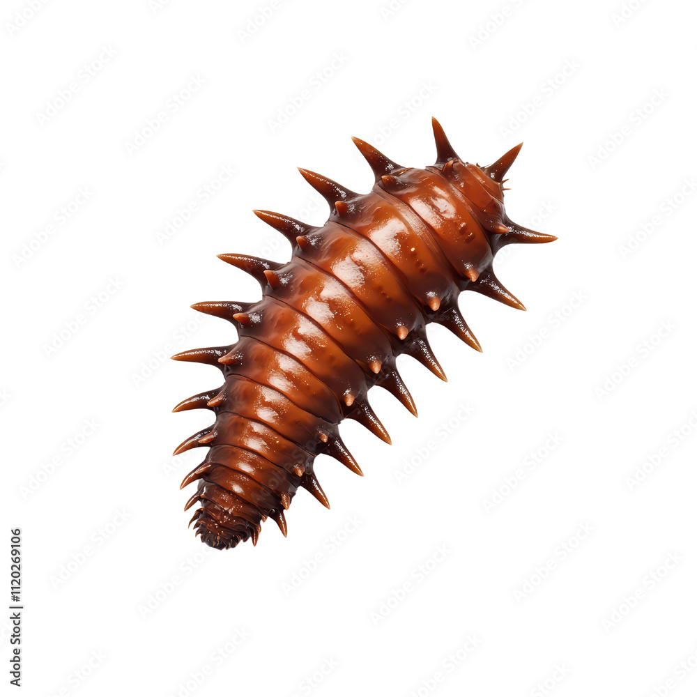 Spiky brown shell with glossy finish, showcasing intricate details and texture. Perfect for nature enthusiasts and educational purposes. isolated on transparent background Spiky brown shell with glossy finish, showcasing intricate details and texture. Perfect for nature enthusiasts and educational purposes. isolated on transparent background