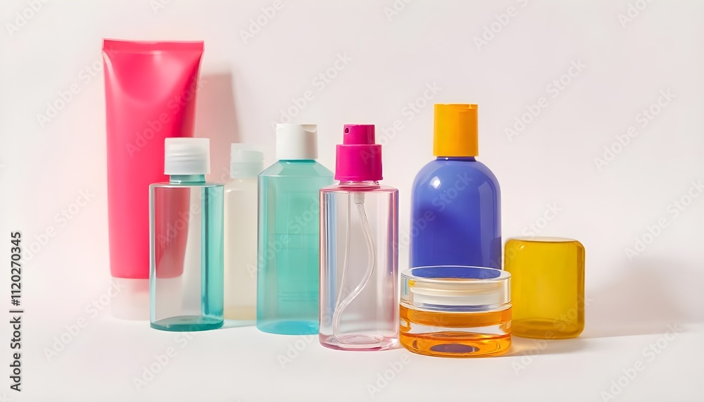 set of cosmetic bottles set of cosmetic bottles