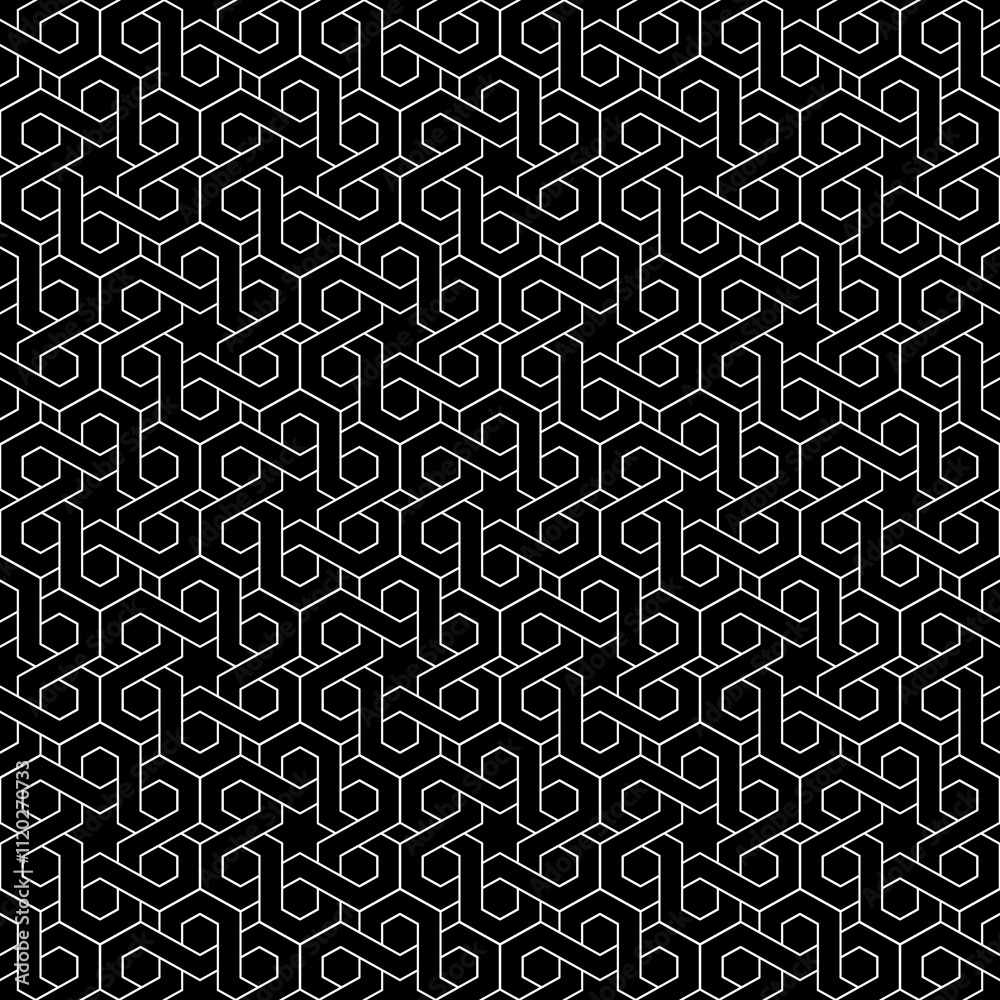 Fototapeta premium Black and White seamless Pattern