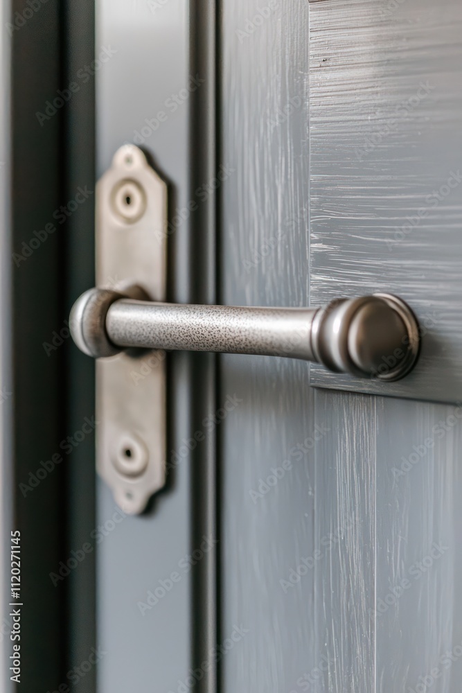Texture of satin nickel hardware with a soft, brushed finish in a silvery-grey color. Texture of satin nickel hardware with a soft, brushed finish in a silvery-grey color.