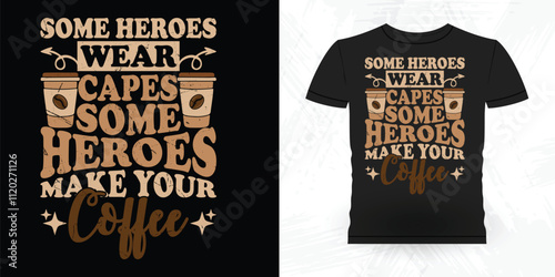 Funny Coffee Artists Retro Vintage Coffee Barista T-shirt Design