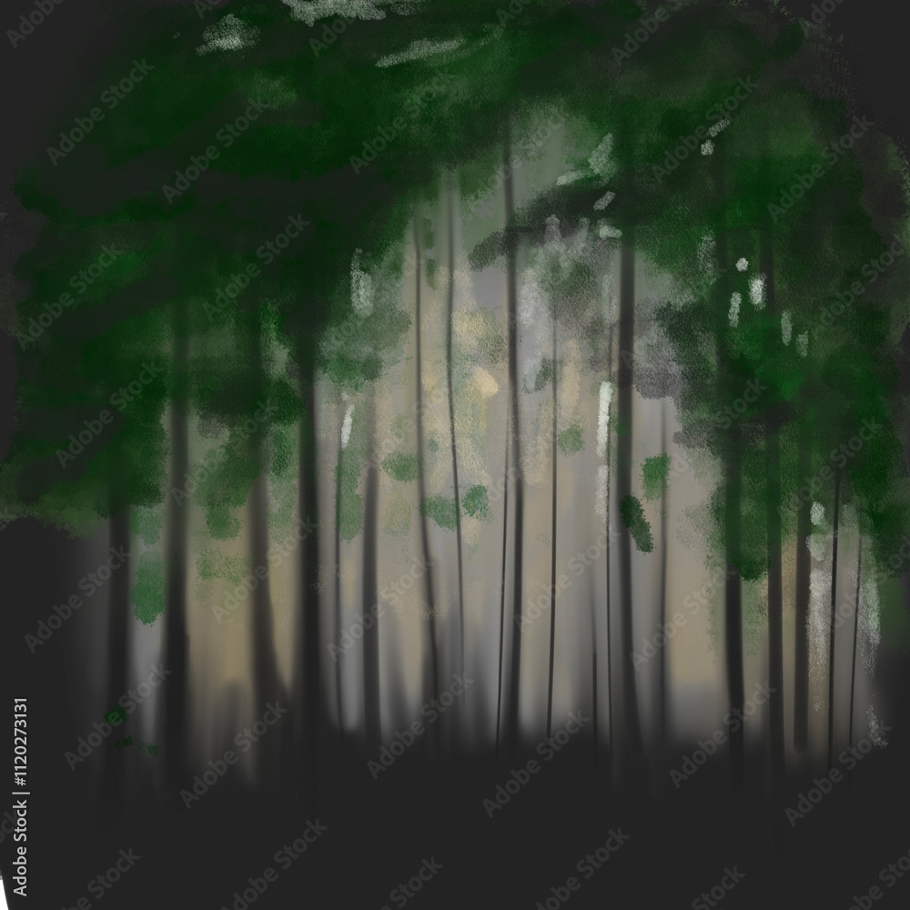 Naklejka premium Deep forest