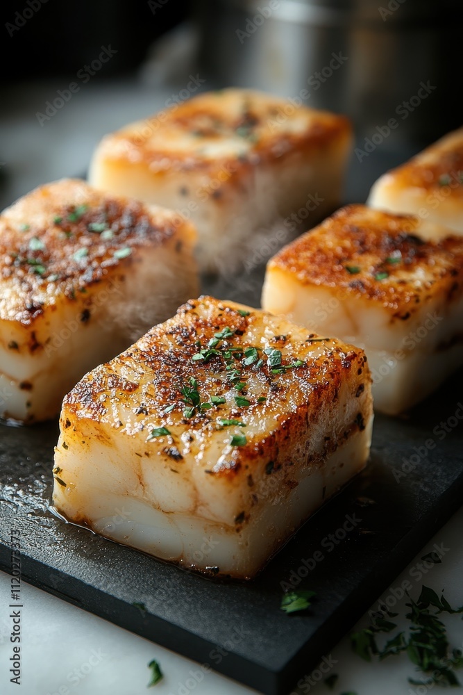 Appetizing cod fillet breaded and fried to a golden crisp, perfect for a gourmet meal or a delicious, healthy seafood dinner option Appetizing cod fillet breaded and fried to a golden crisp, perfect for a gourmet meal or a delicious, healthy seafood dinner option
