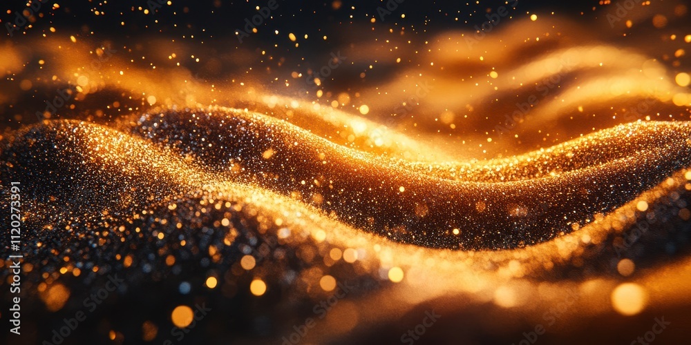 A dynamic explosion of golden confetti, shimmering and sparkling in the air A dynamic explosion of golden confetti, shimmering and sparkling in the air