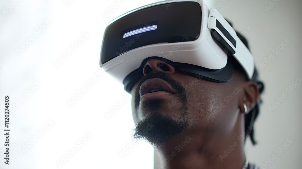 Immersive virtual reality experience with modern vr goggles Immersive virtual reality experience with modern vr goggles