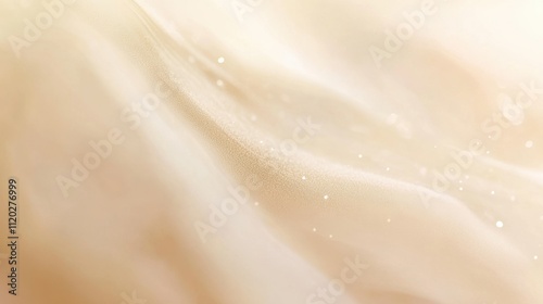 Beige-toned abstract background with soft fabric texture and subtle glittering effect