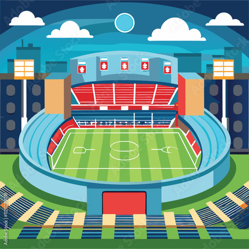 football stadium vector