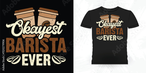 Funny Coffee Artists Retro Vintage Coffee Barista T-shirt Design