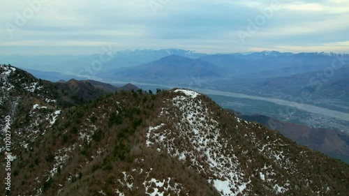 Beautiful aerial view of Balasore Top mountains in Swat Valley Pakistan
 photo