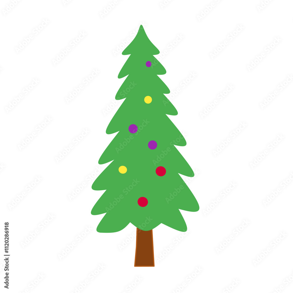Fototapeta premium christmas tree isolated on white