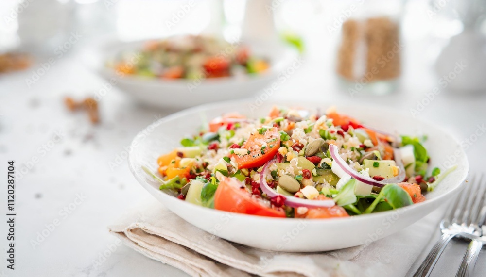 Wholesome Grain-Based Salads Styled in Bright and Minimalist Food Photography Themes Wholesome Grain-Based Salads Styled in Bright and Minimalist Food Photography Themes