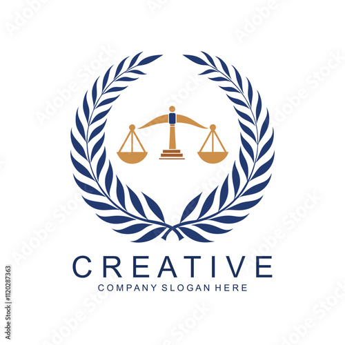 Law Education Logo Template Design Vector Symbol of law and justice Concept law and justice
