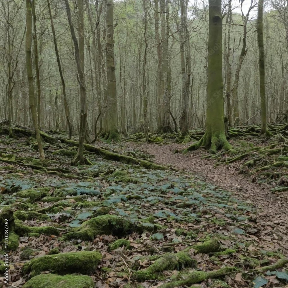 footpath in the woods footpath in the woods