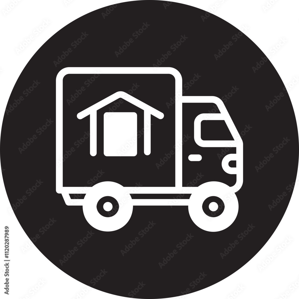 moving truck glyph icon moving truck glyph icon