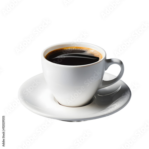 Wallpaper Mural Full shot of a white coffee cup with dark coffee, ready for use in any design. Torontodigital.ca
