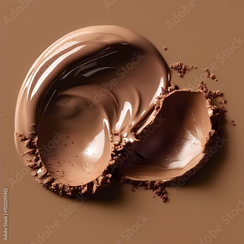 Creamy mocha mousse with cocoa accents, indulgent dessert in PANTONE 17-1230 Mocha Mousse hues