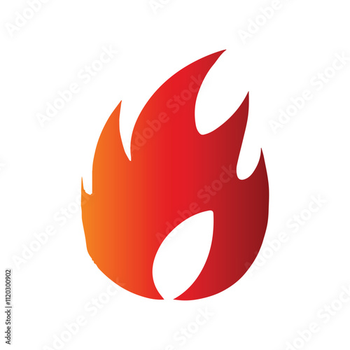 Minimalist Flame Icon Design