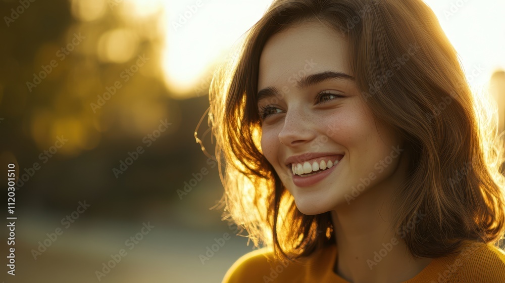 Obraz premium The Joyful Woman in Sunlight