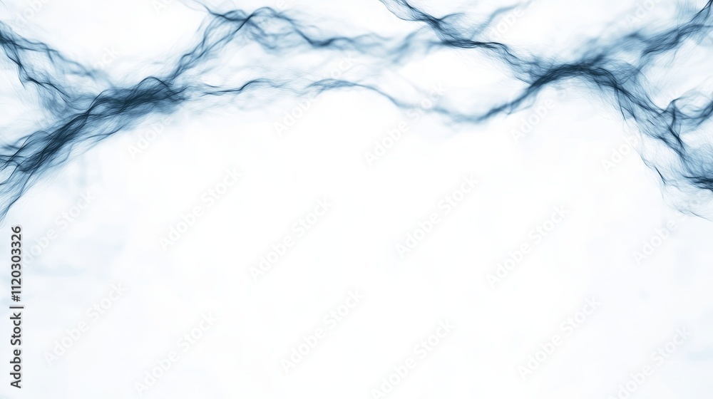 Abstract blue smoke waves on a white background creating a peaceful and serene atmosphere for various design projects Abstract blue smoke waves on a white background creating a peaceful and serene atmosphere for various design projects