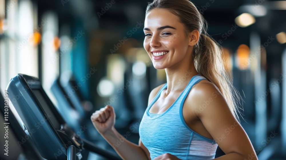 Fototapeta premium The Happy Woman Exercising