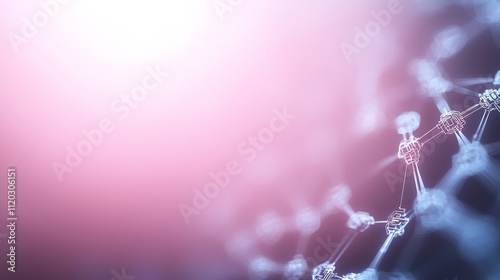 Abstract Modern Technology Background with Molecular Structure and Soft Light for Scientific and Artistic Concepts