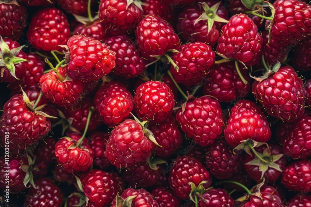 Raspberry berries texture background, Rubus idaeus fruits pattern, many red-fruited raspberries mockup Raspberry berries texture background, Rubus idaeus fruits pattern, many red-fruited raspberries mockup