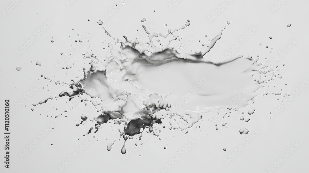 A splash of water on a white background A splash of water on a white background