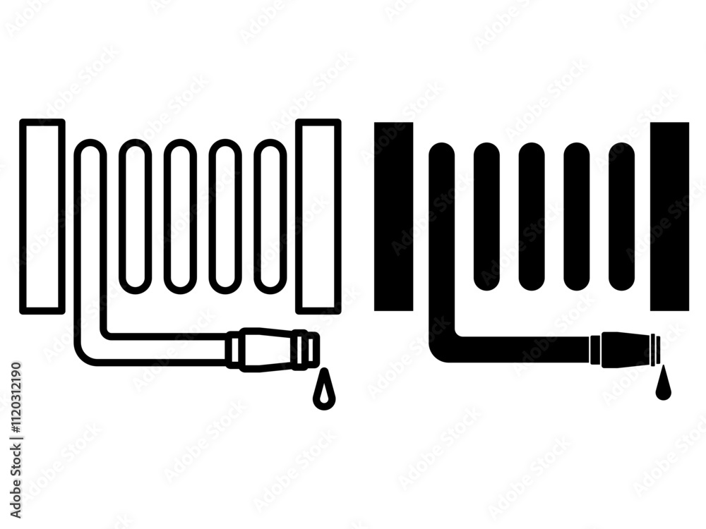 hose icon. Thin line hose icon from agriculture and farm collection. Outline vector isolated on white background. Editable hose symbol can be used web and mobile hose icon. Thin line hose icon from agriculture and farm collection. Outline vector isolated on white background. Editable hose symbol can be used web and mobile