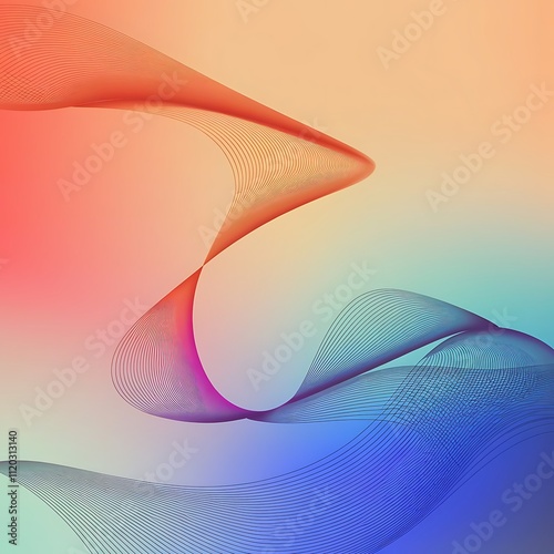 dynamic modern background features abstract shapes and waves of brilliant color.
