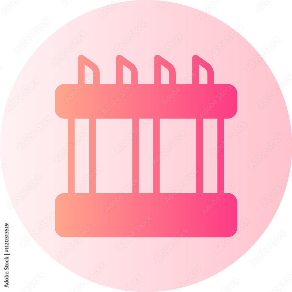 Naklejka premium fence gradient icon