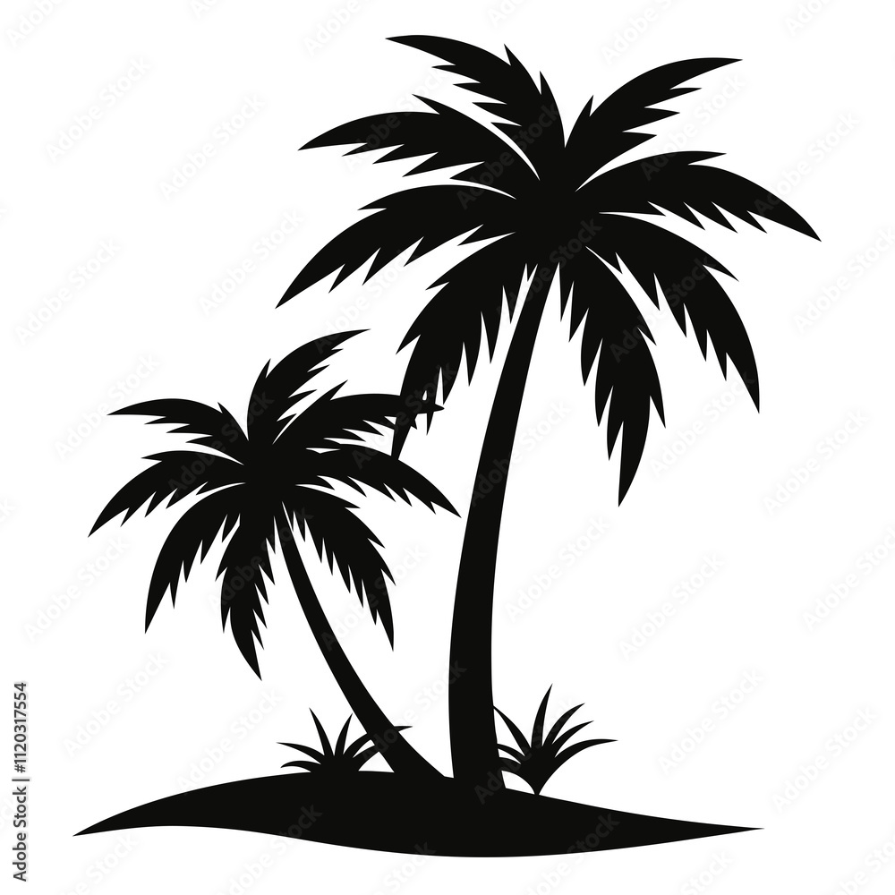 Fototapeta premium palm tree silhouette
