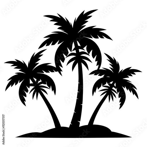 silhouette of palm trees