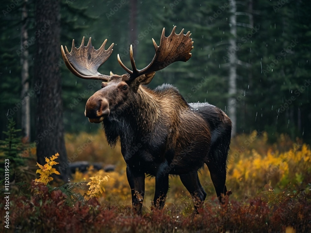 bull elk in park national park bull elk in park national park