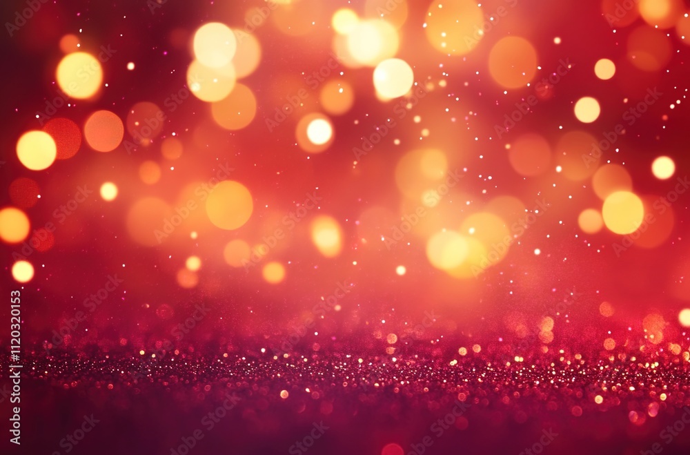 Red glitter background with bokeh lights Red glitter background with bokeh lights