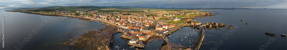 Aerial panorama view of town of Dunbar Aerial panorama view of town of Dunbar