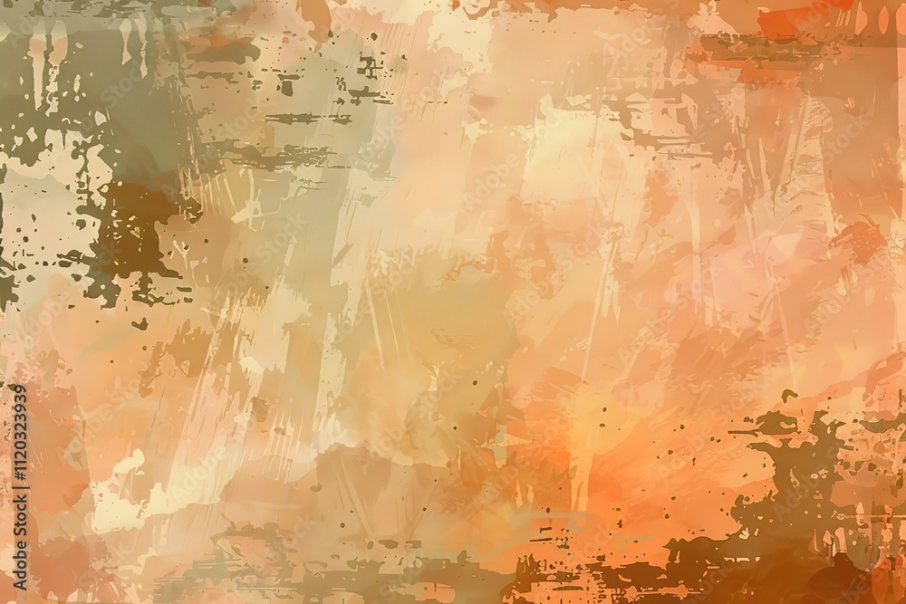 A painting with a lot of splatters and brush strokes A painting with a lot of splatters and brush strokes