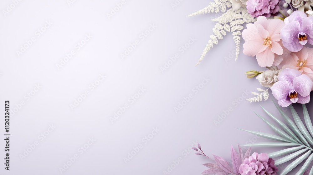 Fototapeta premium Elegant floral arrangement on a soft pastel background.