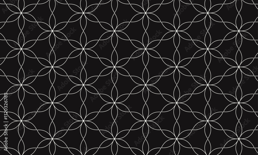 Naklejka premium Floral pattern on dark background.