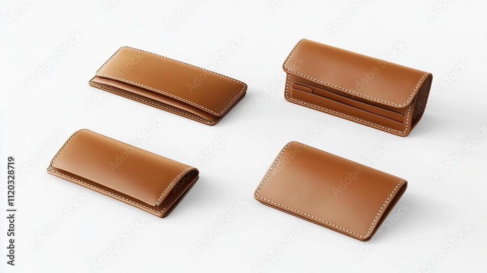 Premium Leather Card Holders Minimalist Brown Wallet Cases Elegant Accessory Collection Premium Leather Card Holders Minimalist Brown Wallet Cases Elegant Accessory Collection