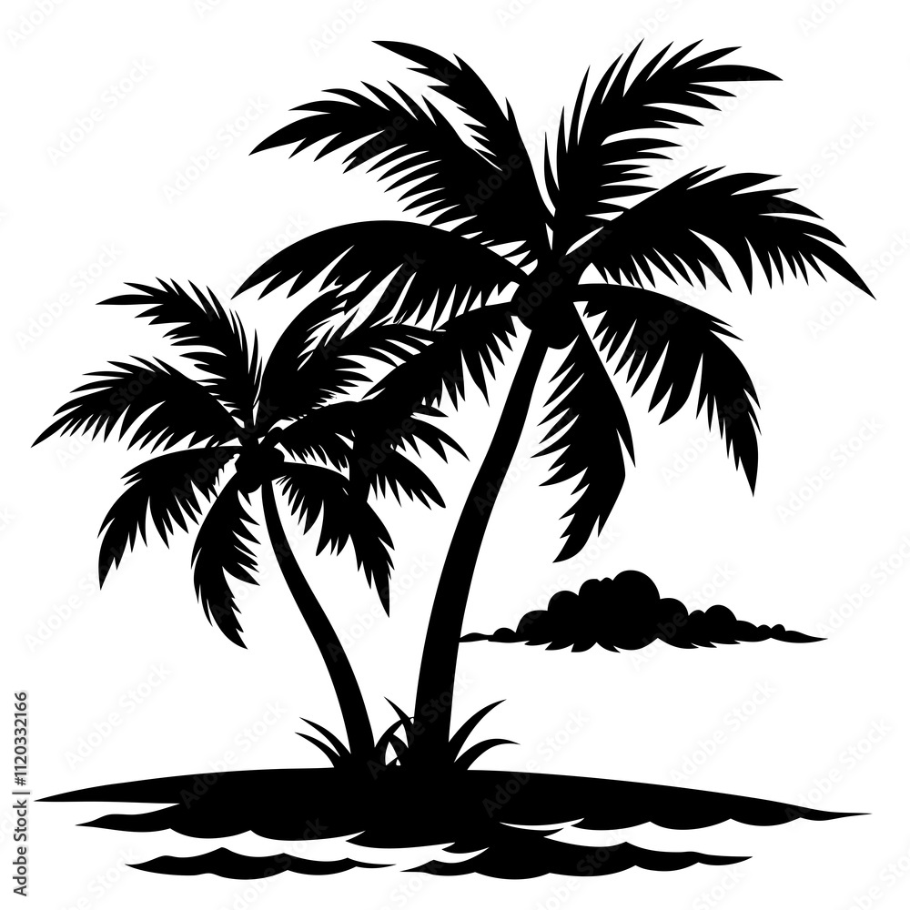 Obraz premium palm tree silhouette