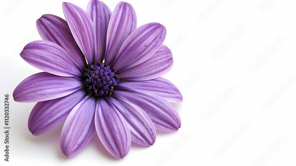 Close up shot of purple flower isolated on white Close up shot of purple flower isolated on white