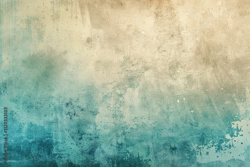 A wall with a blue and white background