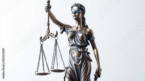 Lady Justice statue, scales, blindfold, bronze, law, justice.