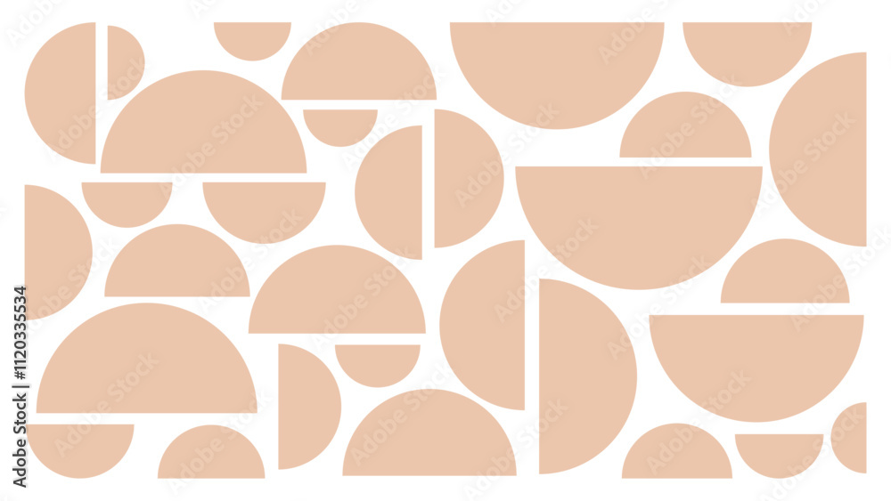 custom made wallpaper toronto digitalA minimalist design featuring various circular shapes in a soft color palette, perfect for modern decor.