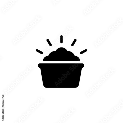 Simple Vector Icon of a laundry tub – Logo Design Illustration