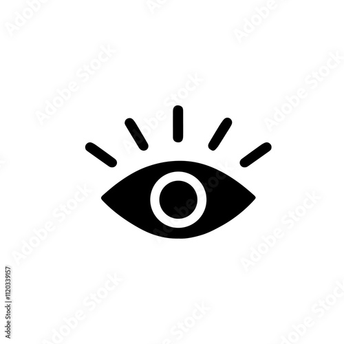 Simple Vector Icon of a eye symbol – Logo Design Illustration