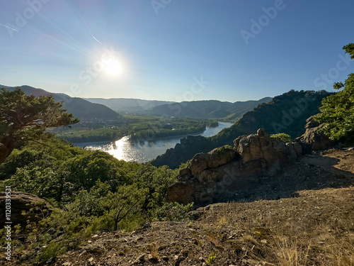 landscape with Donau river