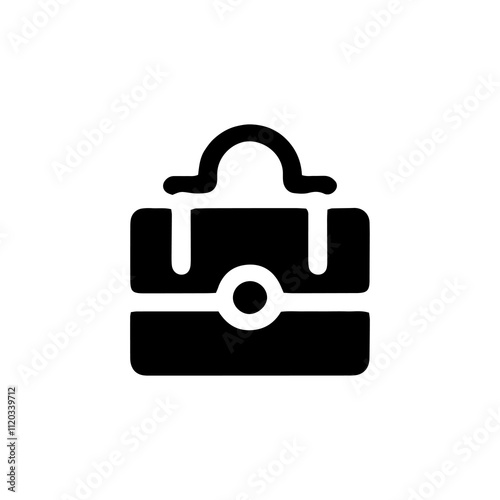 Simple Vector Icon of a handbag – Logo Design Illustration