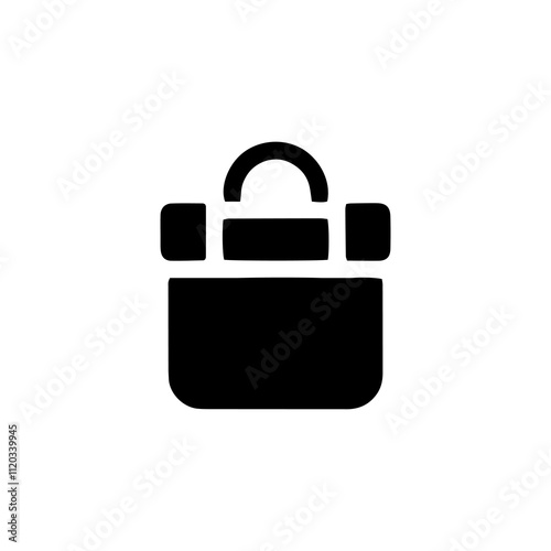 Simple Vector Icon of a handbag – Logo Design Illustration